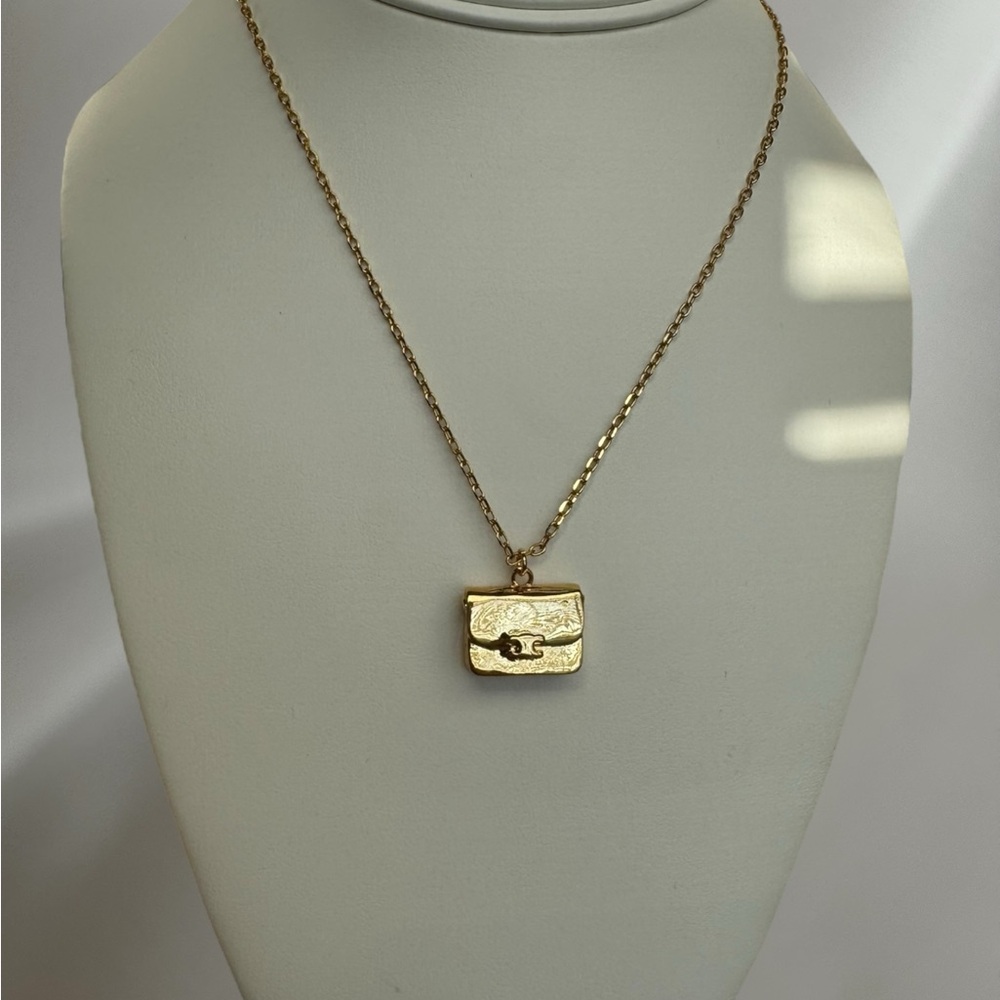 CELINE Paris Gold Bag Pendant Necklace - Picture 6 of 6